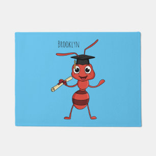 Niedlicher Happy Red Ameise Cartoon Fußmatte