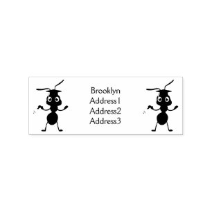 Niedlicher Happy Red Ameise Cartoon Gummistempel