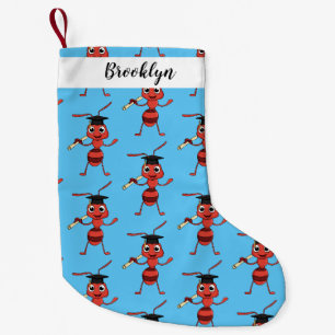 Niedlicher Happy Red Ameise Cartoon Kleiner Weihnachtsstrumpf