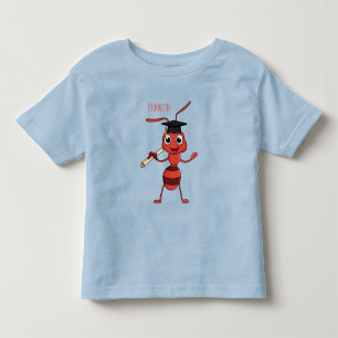 Niedlicher Happy Red Ameise Cartoon Kleinkind T-shirt