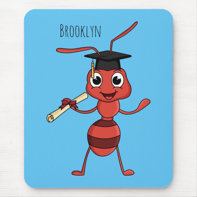 Niedlicher Happy Red Ameise Cartoon Mousepad (Vorne)