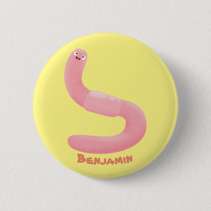 Niedlicher Happy-Rosa-Cartoon Button