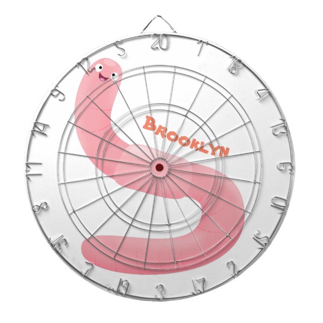 Niedlicher Happy-Rosa-Cartoon Dartscheibe (vorne)