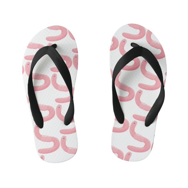 Niedlicher Happy-Rosa-Cartoon Kinderbadesandalen (Fußbett)