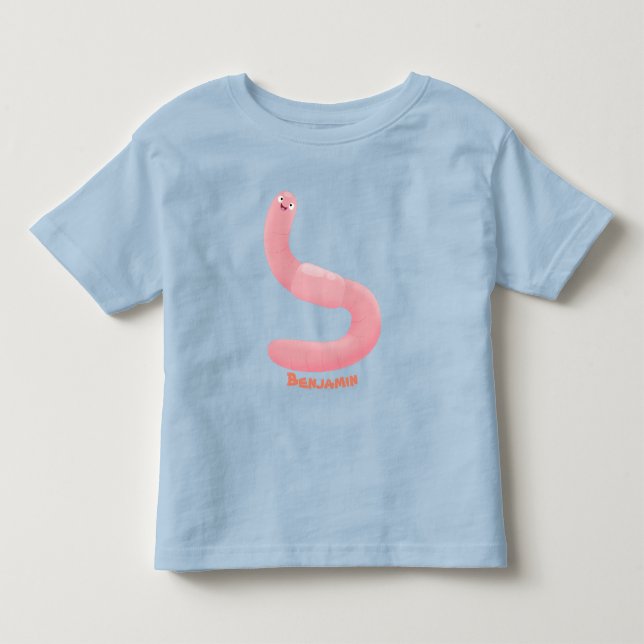 Niedlicher Happy-Rosa-Cartoon Kleinkind T-shirt (Vorderseite)