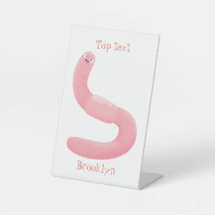 Niedlicher Happy-Rosa-Cartoon Sockelschild