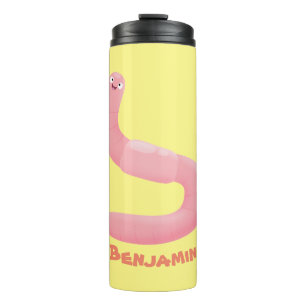 Niedlicher Happy-Rosa-Cartoon Thermosbecher
