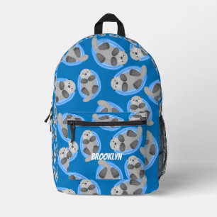 Niedlicher Happy-Sea-Otter-Cartoon Bedruckter Rucksack
