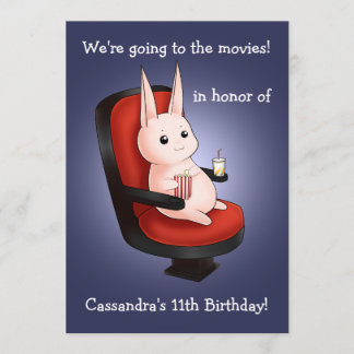 niedlicher Häschen Geburtstag am Filmtheater Einladung