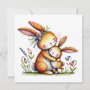 Niedlicher Hase Fantasievoller Muttertag Mama und Karte