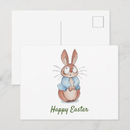 Niedlicher Hase Feiertagspostkarte