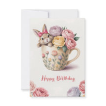 Niedlicher Hase in einer Tasse