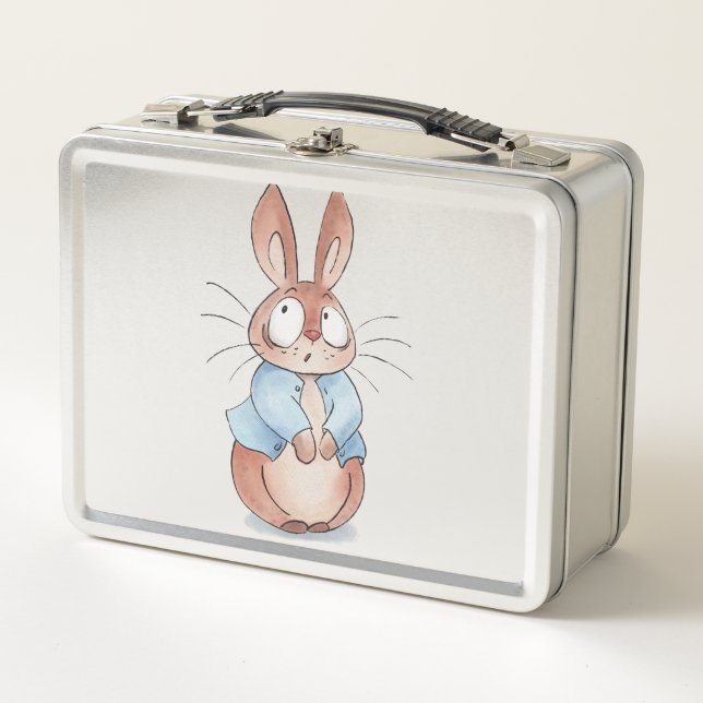 Niedlicher Hase Metall Brotdose (Vorderseite)