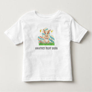 Niedlicher Hase mit benutzerdefiniertem Text Kleinkind T-shirt