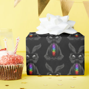 Niedlicher Hase mit Chakra Rainbow Soul Geschenkpapier