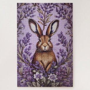 Niedlicher Hase mit Lavendel, inspiriert von Willi