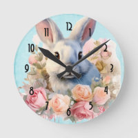 Niedlicher Hase mit Rosenkranz