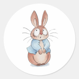 Niedlicher Hase Runder Aufkleber