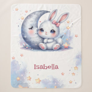 niedlicher Hase und Halbmond Sherpadecke