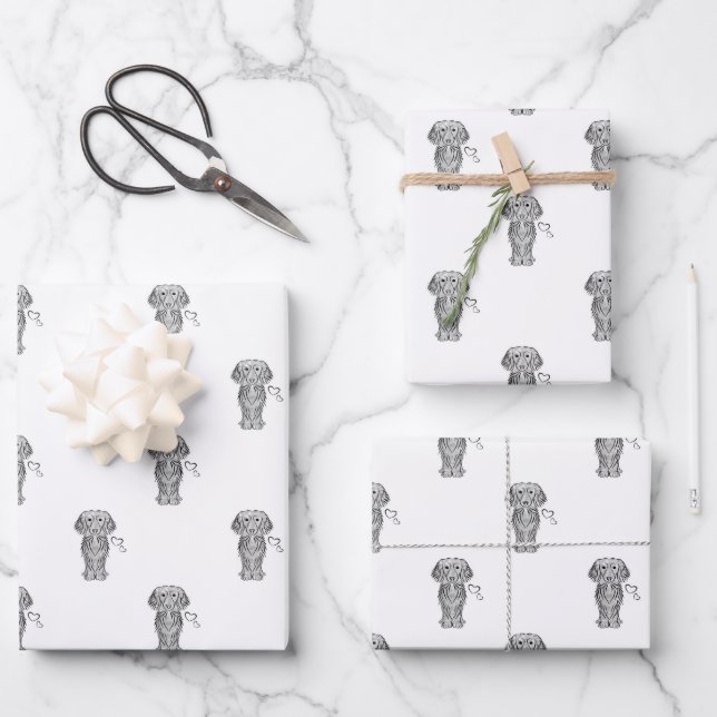 Niedlicher Hasenwurst Geschenkpapier Set (Vorderseite)