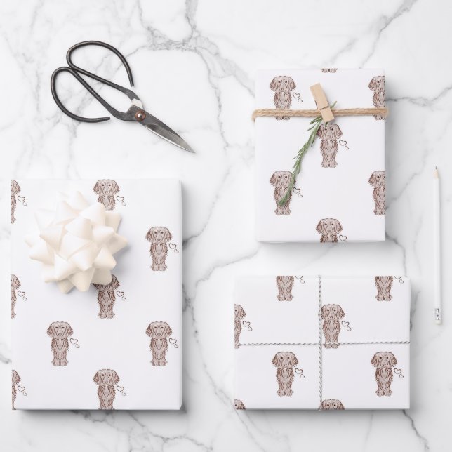 Niedlicher Hasenwurst Geschenkpapier Set (Vorderseite)