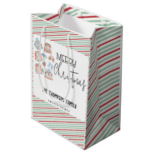 Niedlicher, hässlicher Sweater Frohe Weihnachtsfei Mittlere Geschenktüte