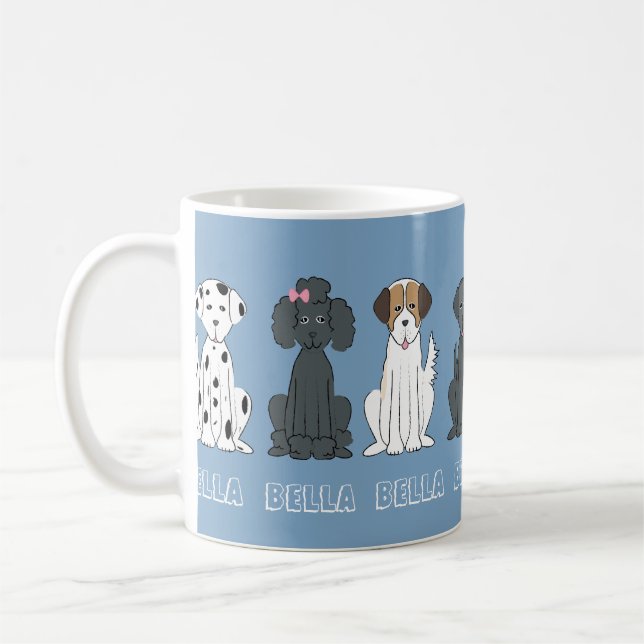 Niedlicher Haustier Dog Whimsical Modern Simple St Kaffeetasse (Links)
