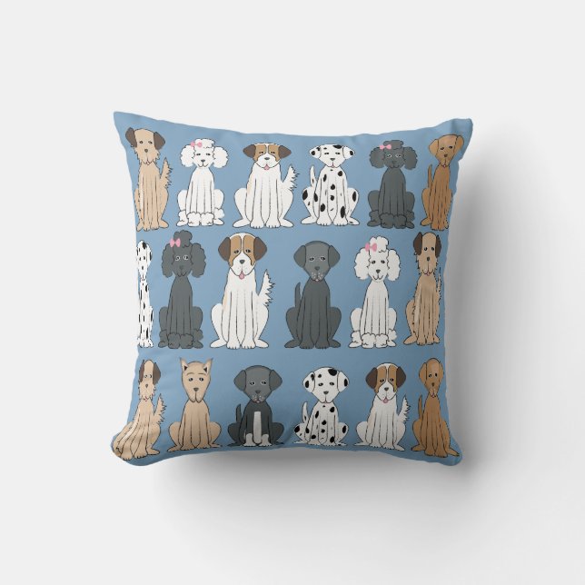 Niedlicher Haustier Dog Whimsical Modern Simple St Kissen (Vorderseite)