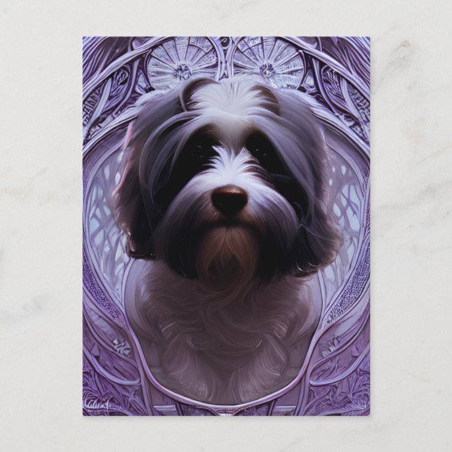 Niedlicher Havanese Welpen-Hund-Postkarte Postkarte (Vorderseite)