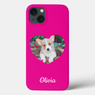 Niedlicher Heart Pet Foto & Dog Paw Prints, kunden Case-Mate iPhone Hülle
