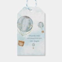 Niedlicher Heißluftballon Blau Vielen Dank