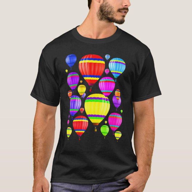 Niedlicher Heißluftballon Flying Blimp Sommerspass T-Shirt (Vorderseite)