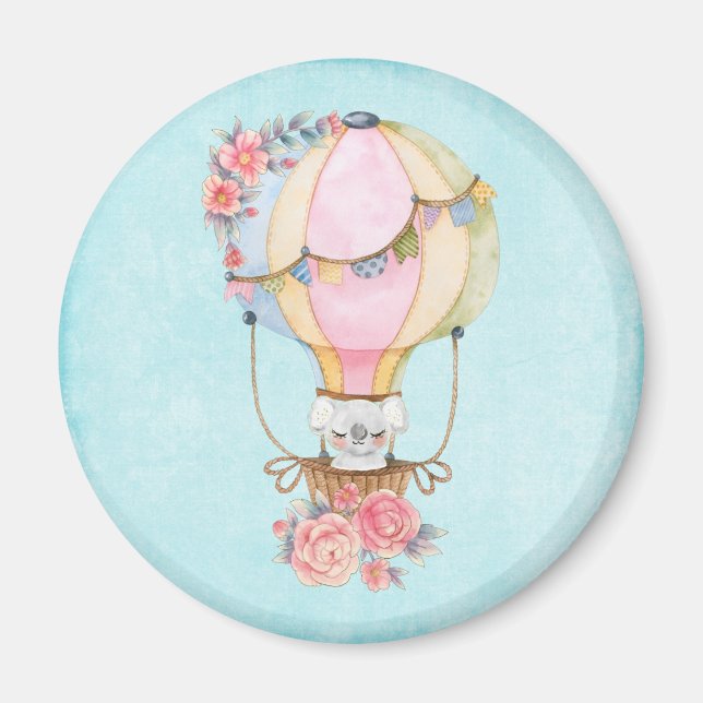 Niedlicher Heißluftballon mit Bärenwasser Magnet (Vorne)