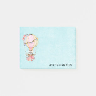 Niedlicher Heißluftballon mit Bärenwasser Post-it Klebezettel