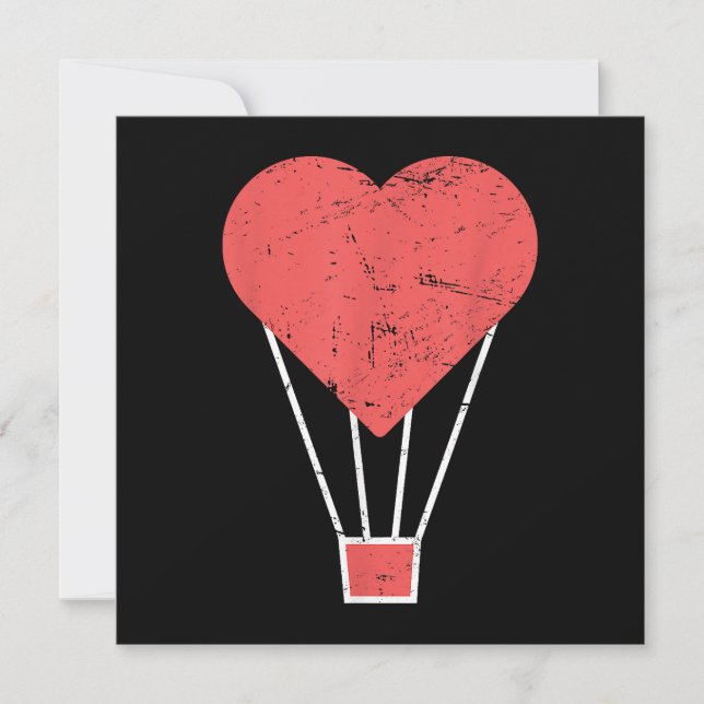 Niedlicher Heißluftballon Save The Date (Vorderseite)