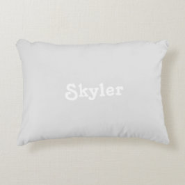 Niedlicher hellgrauer individuelle Name Monogramm  Dekokissen