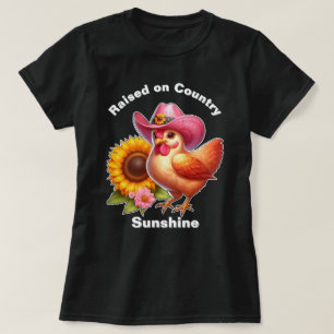 Niedlicher Hengst mit rosa Hut und leuchtender Son T-Shirt