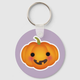 Niedlicher Herbst-Halloween-Kürbis Schlüsselanhänger
