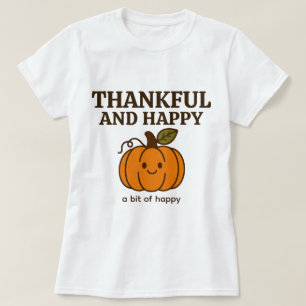 Niedlicher Herbst Pumpkin Doodle "Dankbar & Glückl T-Shirt