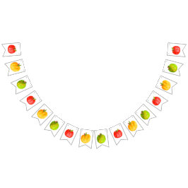 Niedlicher Herbstapfel Geburtstag Wimpelkette