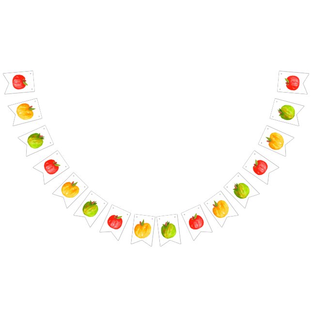 Niedlicher Herbstapfel Geburtstag Wimpelkette (Alle)