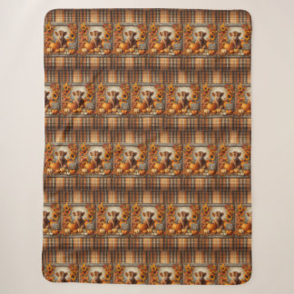 Niedlicher Herbstdruck für die Hochlandkuh Sherpadecke