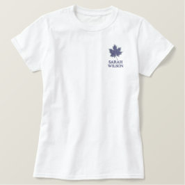 Niedlicher Herbstfall Ahornleaf Personalisiert Besticktes T-Shirt