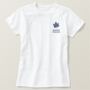 Niedlicher Herbstfall Ahornleaf Personalisiert Besticktes T-Shirt