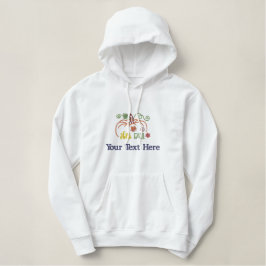 Niedlicher Herbstfall Ahornleaf Pumpkin Bestickter Hoodie