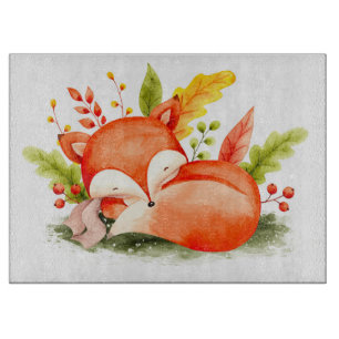Niedlicher Herbstfox Schneidebrett