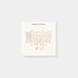 Niedlicher Herbstpatchwork Krankenpfleger Post-it Klebezettel