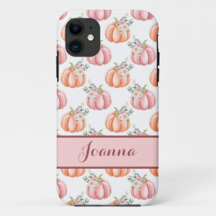 Niedlicher Herbstpink Wasserfarbenkürbis Personal Case-Mate iPhone Hülle