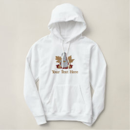 Niedlicher Herbstrückgang Bestickter Hoodie