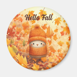 Niedlicher Herbstvogel für Herbst verkleidet Magnet